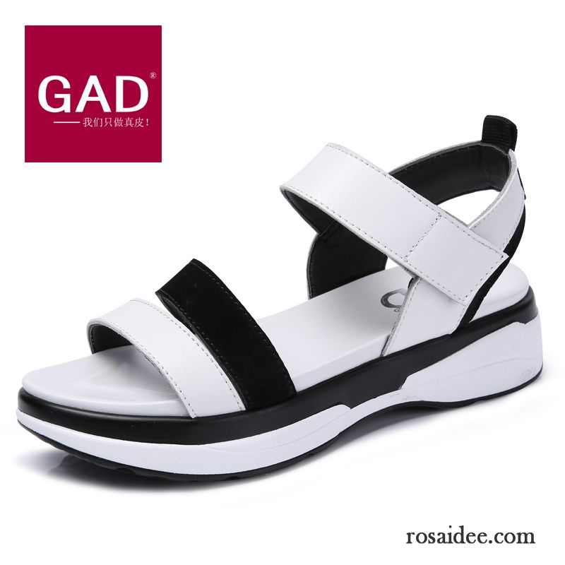 Abend Sandaletten Silber Flache Neue Schüler Damen Allgleiches Echtleder Sommer Klettverschluss Mode Sandalen Sale