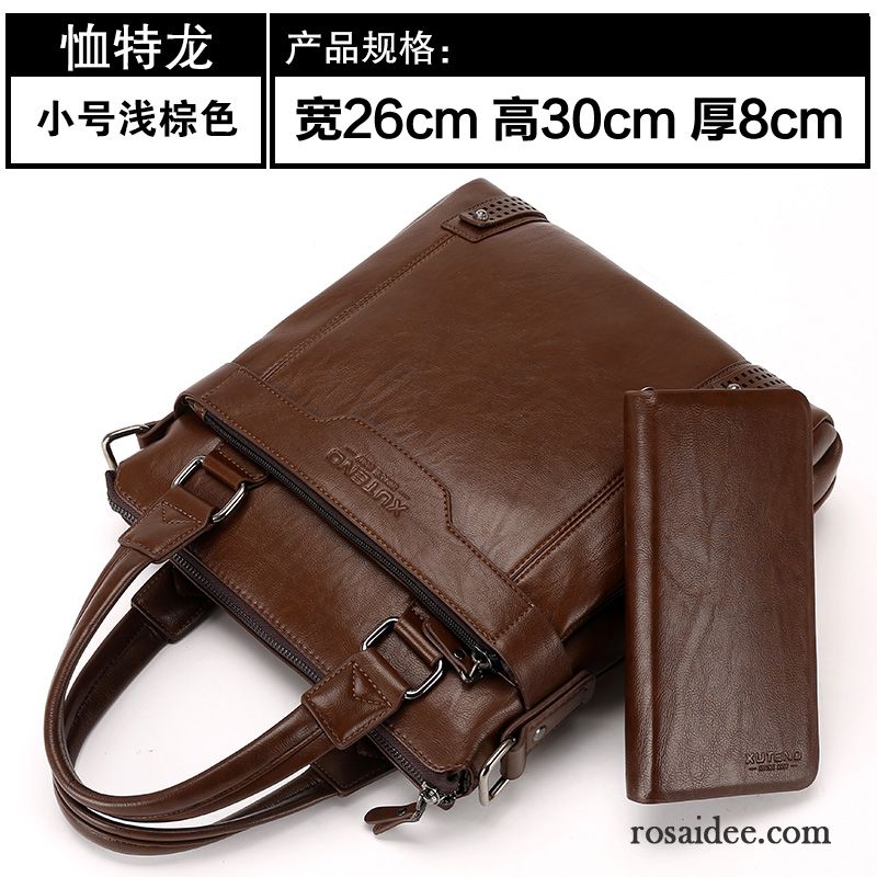 Aktentasche Herren Schwarz Rucksäck Geschäft Herren Leder Freizeit Vertikaler Schnitt Messenger-tasche Schultertaschen Aktentasche Handtaschen Kaufen