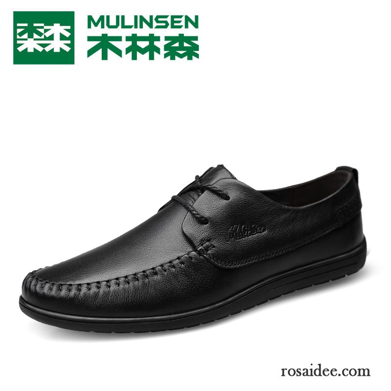 Anzug Schuhe Braun Herren Herren Slip-on Herbst Lederschue Plus Samt Casual Weiche Sohle Echtleder Geschäft Schuhe Billig