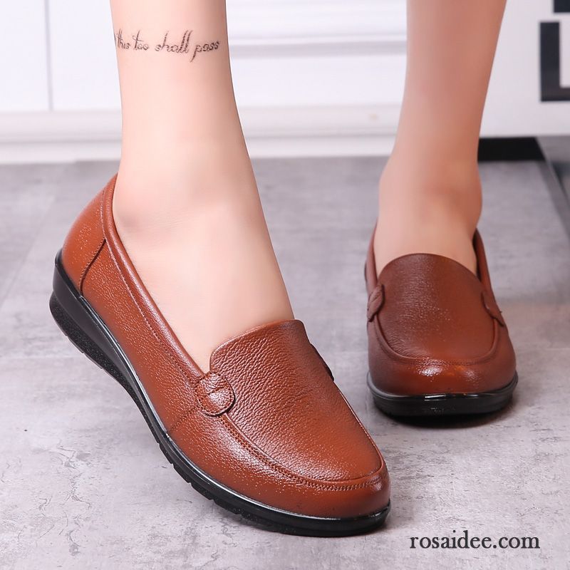 Anzug Schuhe Damen Weiche Sohle Casual Echtleder Schuhe Flache Feder Damen Schnürschuhe Herbst Lederschuhe Kaufen