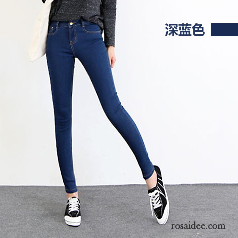 Ausgefallene Jeans Für Damen Strumpfhose Dünn Jeans Damen Herbst Bleistift Hose Schwarz Schlank Elastisch Schüler Kaufen