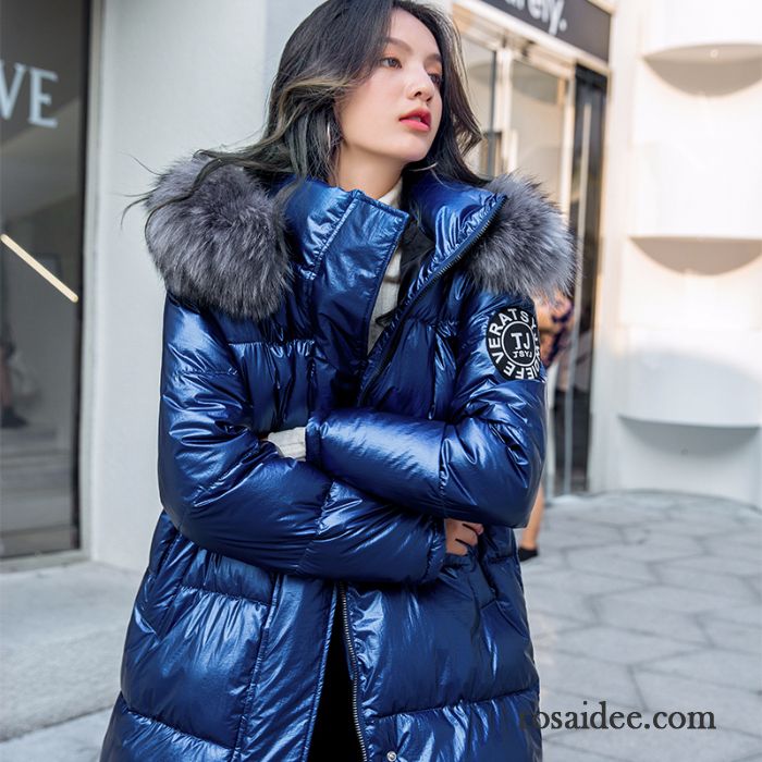 Baumwolle Mantel Damen Dünn Trend Mode Lose Gemütlich Freizeit Blau