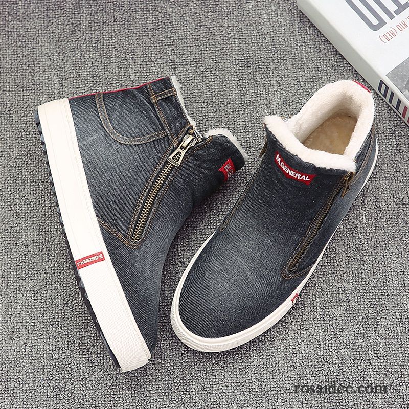 Beige Mode Schuhe Damen Langschaft Flache Schüler Allgleiches Skaterschuhe Feder Damen Reißverschluss Neue Casual Tuch Schuhe Günstig