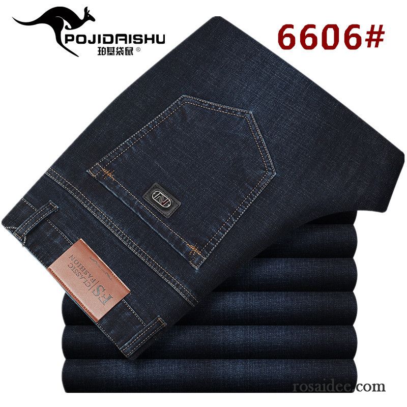 Bequeme Jeans Für Herren Herbst Dick Gerade Elastisch Freizeit Jeans Herren Winter Hose Lange Sale