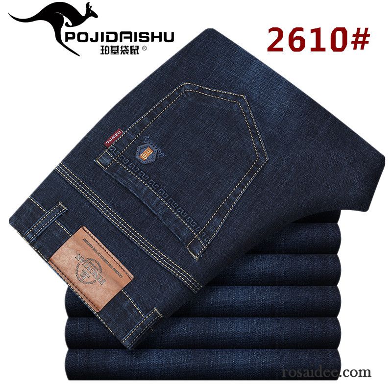 Bequeme Jeans Für Herren Herbst Dick Gerade Elastisch Freizeit Jeans Herren Winter Hose Lange Sale