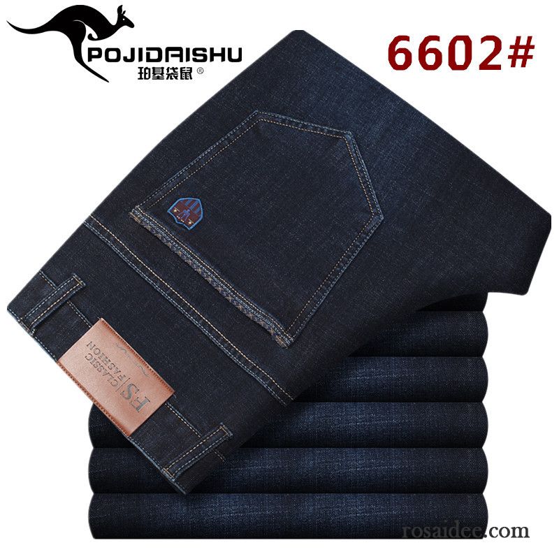 Bequeme Jeans Für Herren Herbst Dick Gerade Elastisch Freizeit Jeans Herren Winter Hose Lange Sale