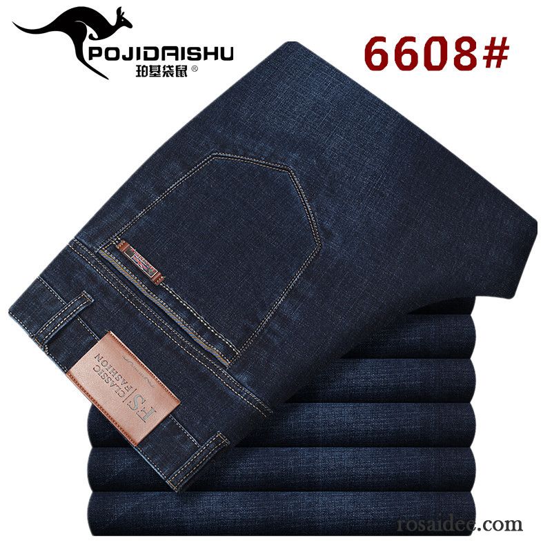 Bequeme Jeans Für Herren Herbst Dick Gerade Elastisch Freizeit Jeans Herren Winter Hose Lange Sale