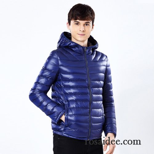 Beste Daunenjacke Herren Kurzer Absatz Blau Daunenjacke Warme Neu Herren Mit Kapuze Schlank Winterkleidung Freizeit Kaufen