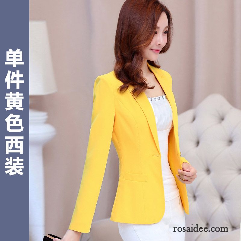 Blazer Blau Damen Freizeit Beruflich Lange Ärmel Überzieher Herbst Anzüge Blazer Trend Winter Damen Kaufen