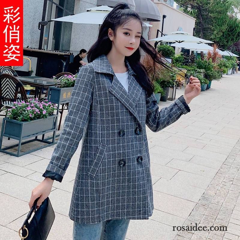 Blazer Damen Überzieher Allgleiches Feder Herbst Trend Neu Schwarz