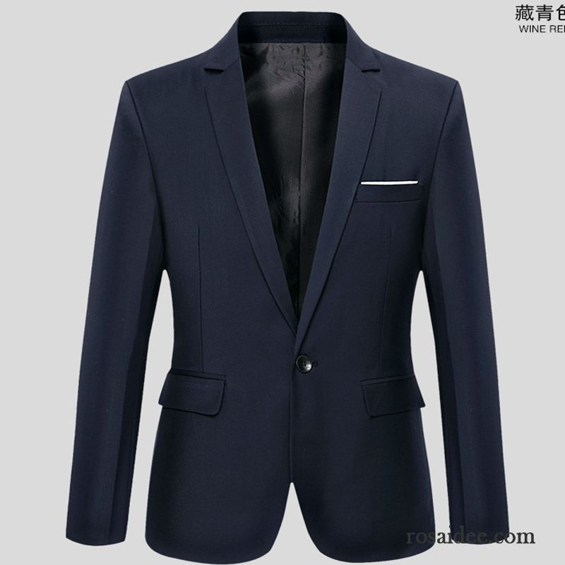 Blazer Grau Blau Jugend Kostüm Anzüg Freizeit Schlank Dünn Herren Überzieher Trend Herbst Neu Kaufen