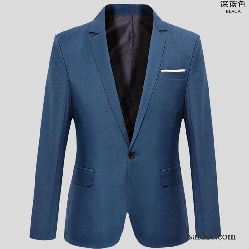 Blazer Grau Blau Jugend Kostüm Anzüg Freizeit Schlank Dünn Herren Überzieher Trend Herbst Neu Kaufen