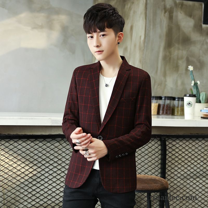 Blazer Herren Anzüg Kostüm Prüfen Neu Freizeit Trend Grau Dunkel