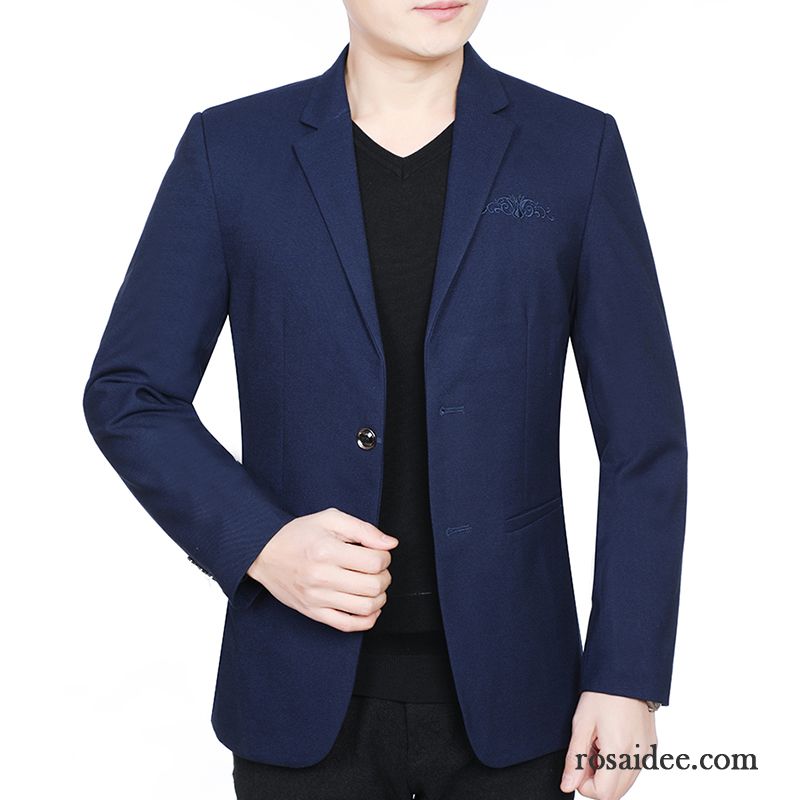 Blazer Herren Freizeit Kostüm Feder Herbst Neu Überzieher Navy Blue