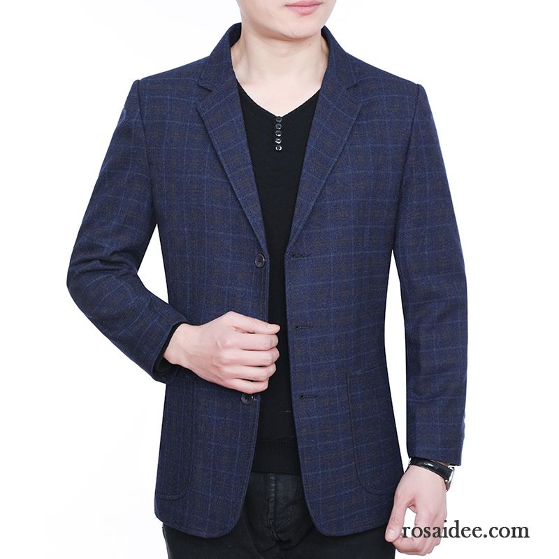 Blazer Herren Freizeit Kostüm Feder Herbst Neu Überzieher Navy Blue