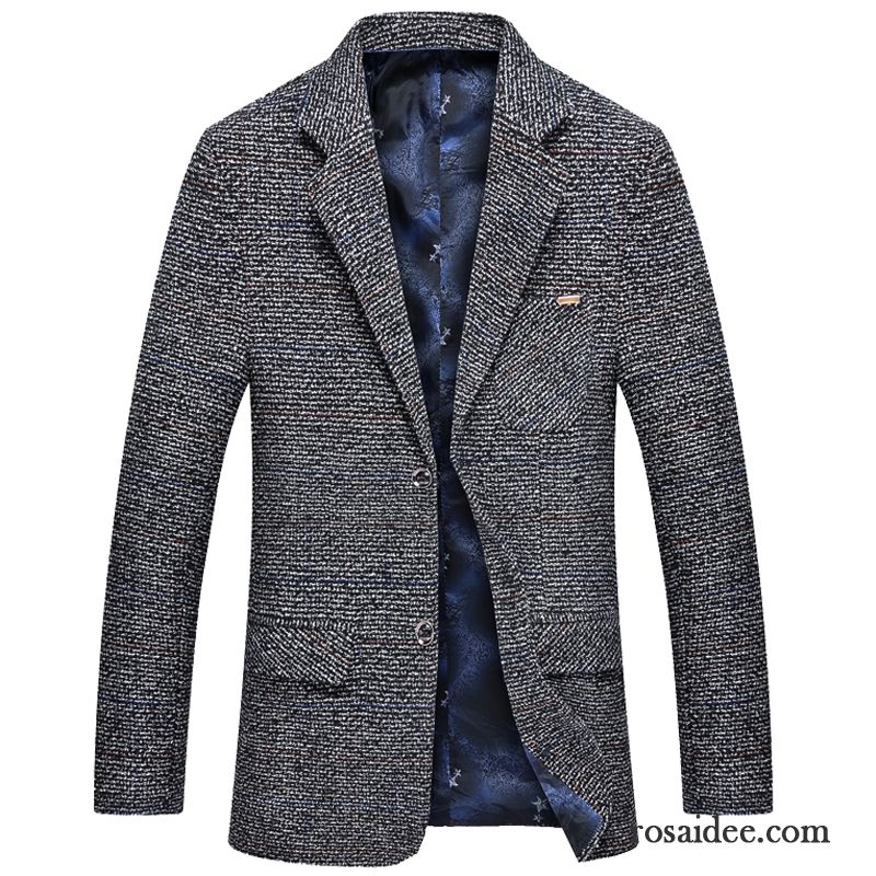 Blazer Herren Kaufen Herbst Herren Trend Winter Überzieher Kostüm Anzüg Verdickung Feder Freizeit Mantel Braun Persönlichkeit Schlank Mode Günstig