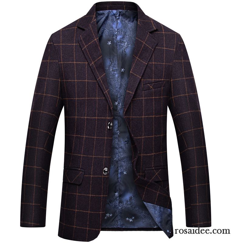 Blazer Herren Kaufen Herbst Herren Trend Winter Überzieher Kostüm Anzüg Verdickung Feder Freizeit Mantel Braun Persönlichkeit Schlank Mode Günstig