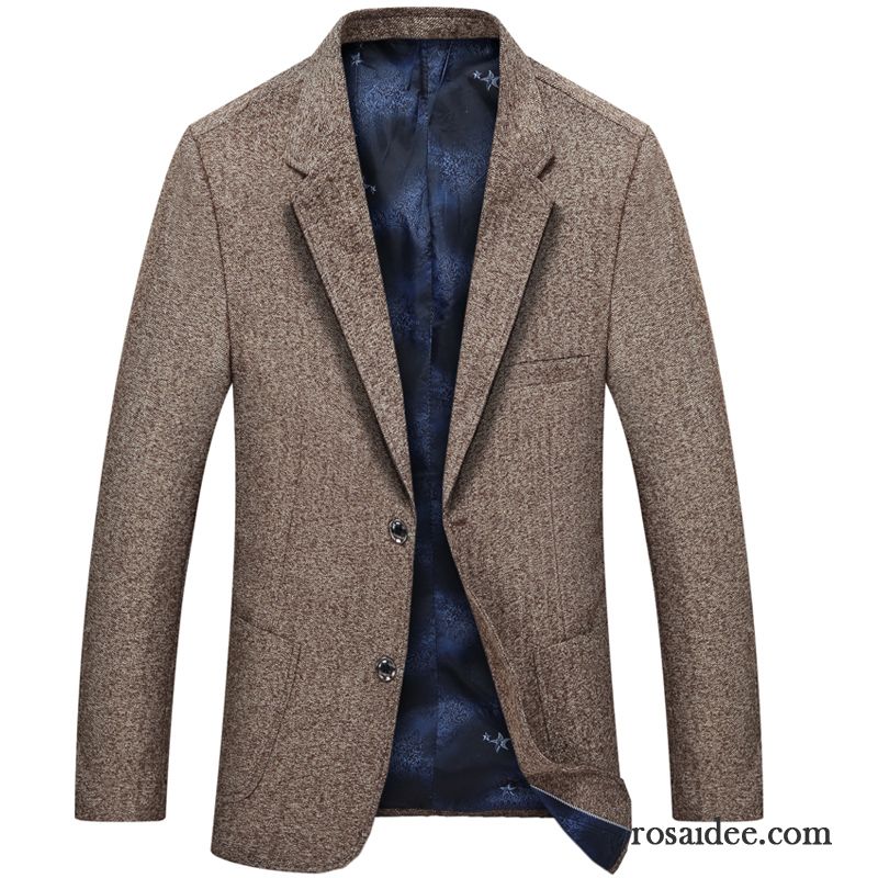 Blazer Herren Kaufen Herbst Herren Trend Winter Überzieher Kostüm Anzüg Verdickung Feder Freizeit Mantel Braun Persönlichkeit Schlank Mode Günstig