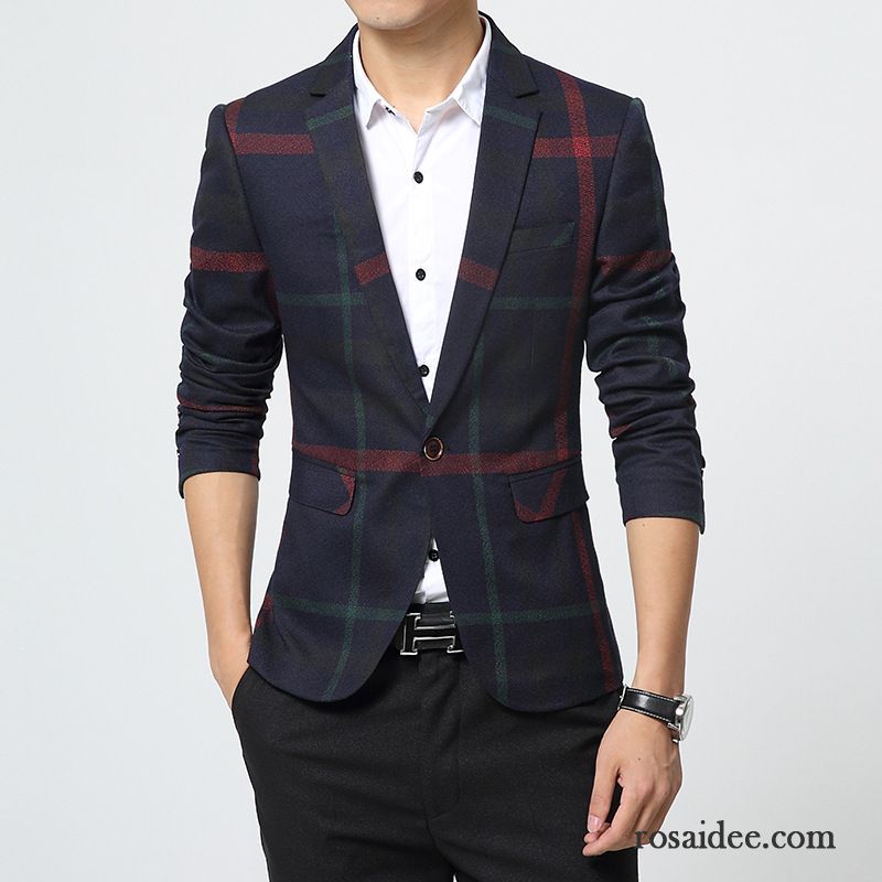 Blazer Herren Online Shop Anzüg Herren Jugend Heißer Art Schlank Feder Blazer Überzieher Herbst Freizeit Rabatt