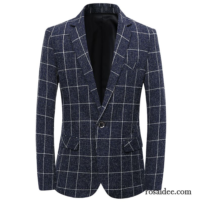 Blazer Herren Trend Neu Dünn Herbst Freizeit Überzieher Schwarz Grau