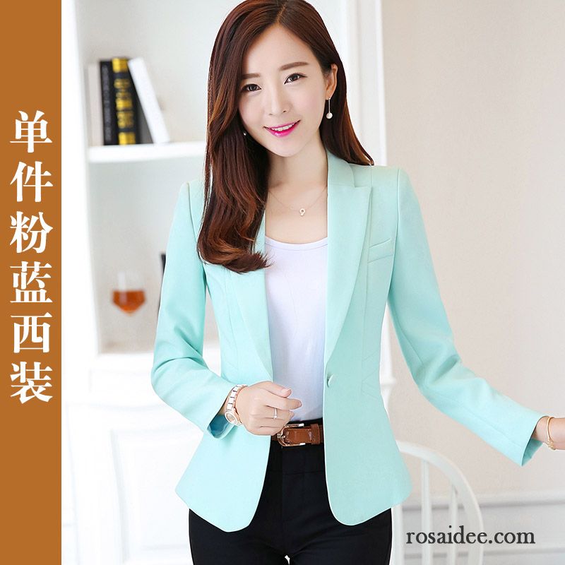 Blazer Transparent Damen Temperament Mantel Überzieher Kostüm Kurzer Absatz Neu Herbst Beruflich Damen Allgleiches Schlank Anzüge Günstig