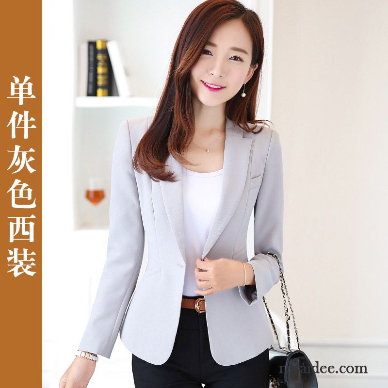 Blazer Transparent Damen Temperament Mantel Überzieher Kostüm Kurzer Absatz Neu Herbst Beruflich Damen Allgleiches Schlank Anzüge Günstig