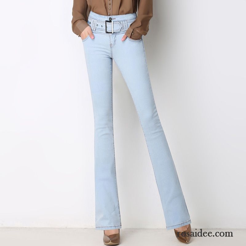 Boyfriend Jeans Löcher Damen Schlank Leicht Herbst Weites Bein Neu Jeans Mode Dünn Elastisch Hose Rabatt