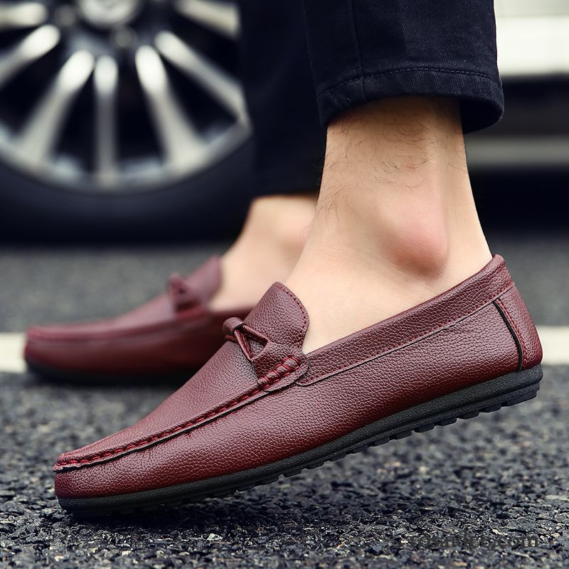 Braune Halbschuhe Herren Halbschuhe Casual Fahrschuhe Lederschue Herbst Trend Atmungsaktiv Herren Billig