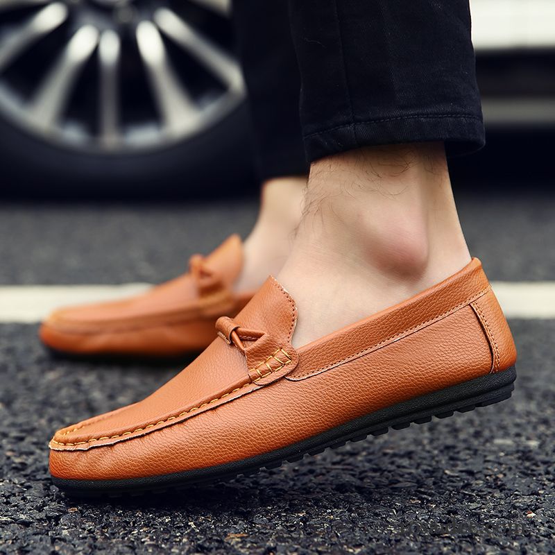 Braune Halbschuhe Herren Halbschuhe Casual Fahrschuhe Lederschue Herbst Trend Atmungsaktiv Herren Billig