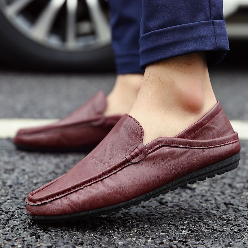 Braune Halbschuhe Herren Halbschuhe Casual Fahrschuhe Lederschue Herbst Trend Atmungsaktiv Herren Billig