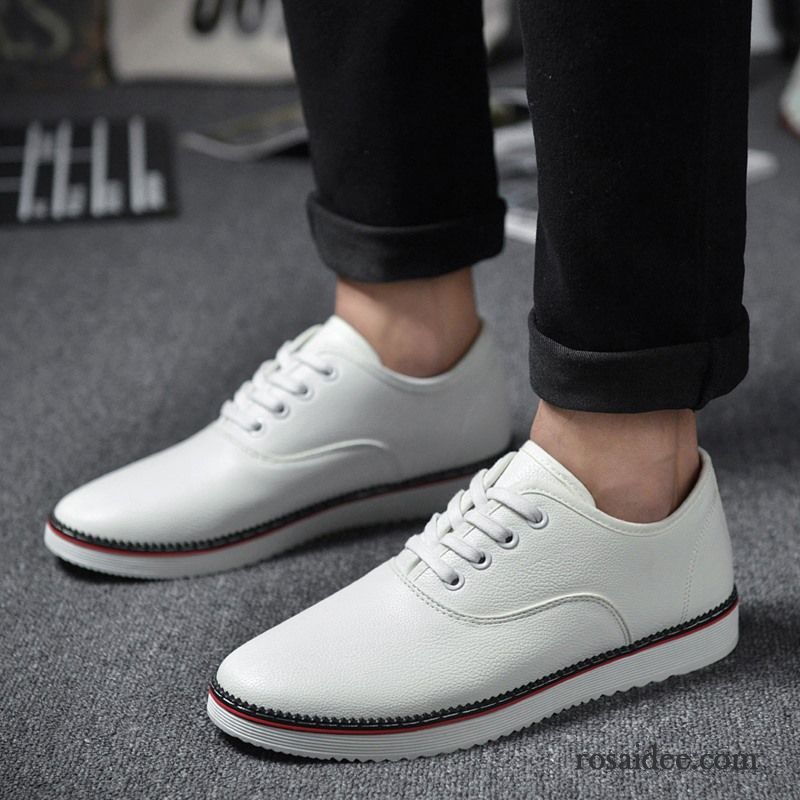 Braune Sneaker Herren Casual Skaterschuhe Trend Herbst Atmungsaktiv Geschäft Herren Faul Lederschue Günstig