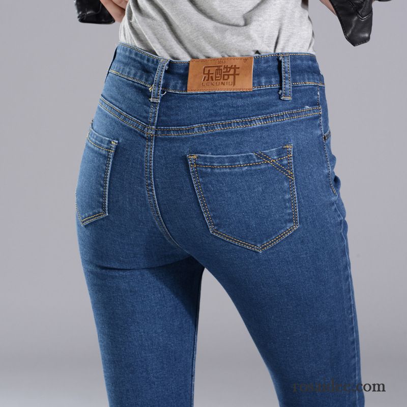 Business Hosen Damen Freizeit Schwarz Bleistift Hose Damen Elastisch Schmales Bein Jeans Feder Dünn Hohe Taille Fest Verkaufen