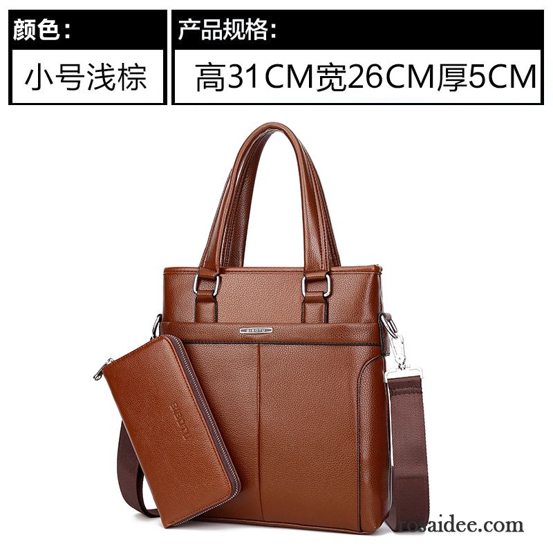 Business Ledertasche Männer Leder Handtaschen Messenger-tasche Vertikaler Schnitt Freizeit Rucksäck Herren Geschäft Schultertaschen Aktentasche Kaufen