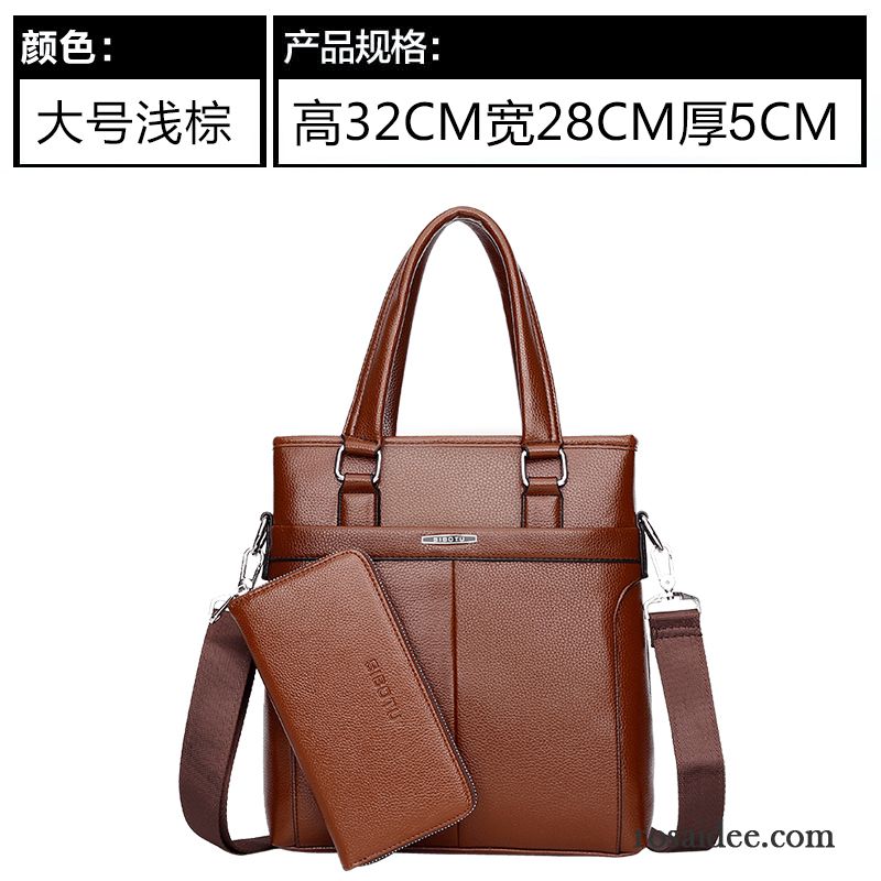 Business Ledertasche Männer Leder Handtaschen Messenger-tasche Vertikaler Schnitt Freizeit Rucksäck Herren Geschäft Schultertaschen Aktentasche Kaufen