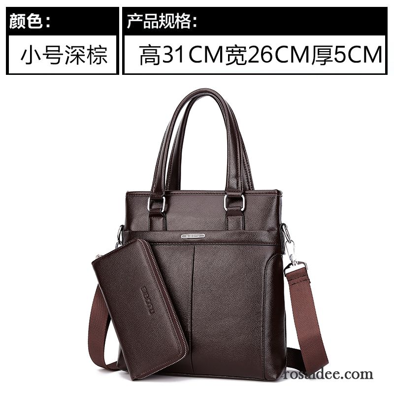 Business Ledertasche Männer Leder Handtaschen Messenger-tasche Vertikaler Schnitt Freizeit Rucksäck Herren Geschäft Schultertaschen Aktentasche Kaufen