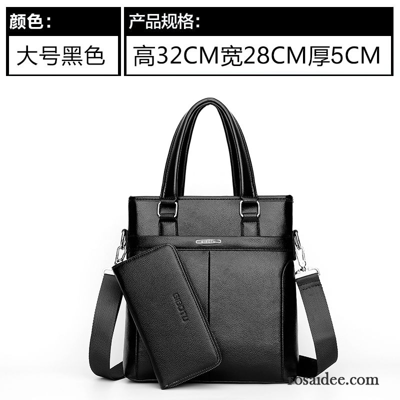 Business Ledertasche Männer Leder Handtaschen Messenger-tasche Vertikaler Schnitt Freizeit Rucksäck Herren Geschäft Schultertaschen Aktentasche Kaufen