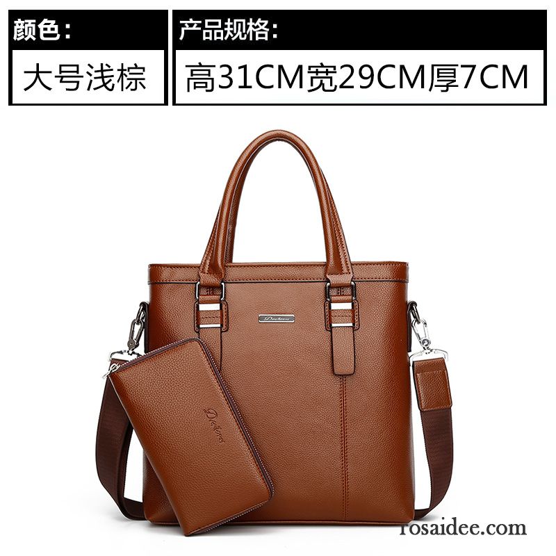 Businesstasche Leder Herren Herren Messenger-tasche Vertikaler Schnitt Leder Handtaschen Geschäft Freizeit Rucksäck Schultertaschen Kaufen