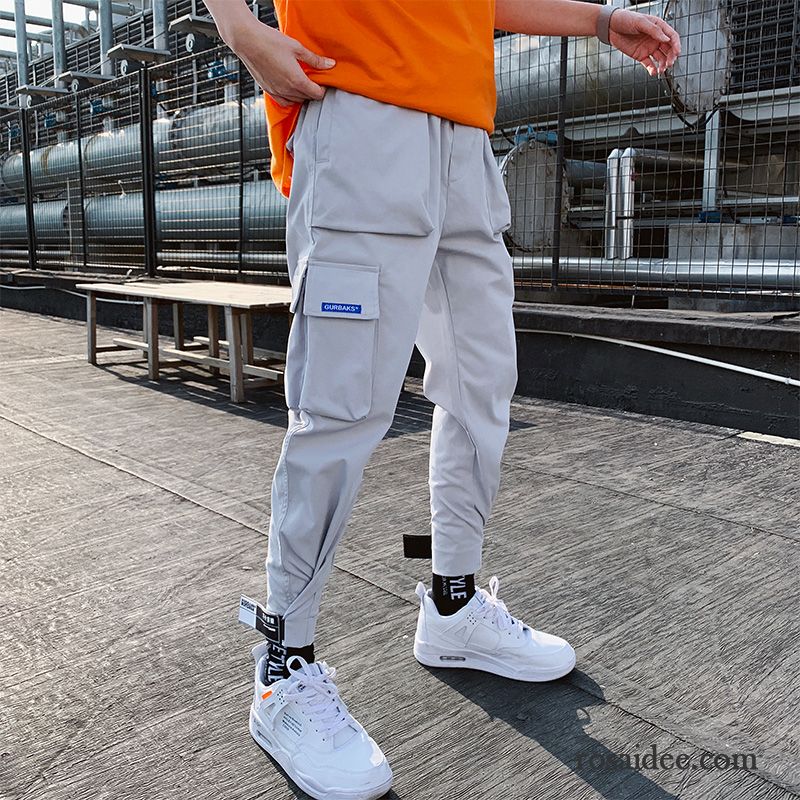 Cargohose Herren Dünn Neu Freizeit Ultra Trend Werkzeugbau Grau