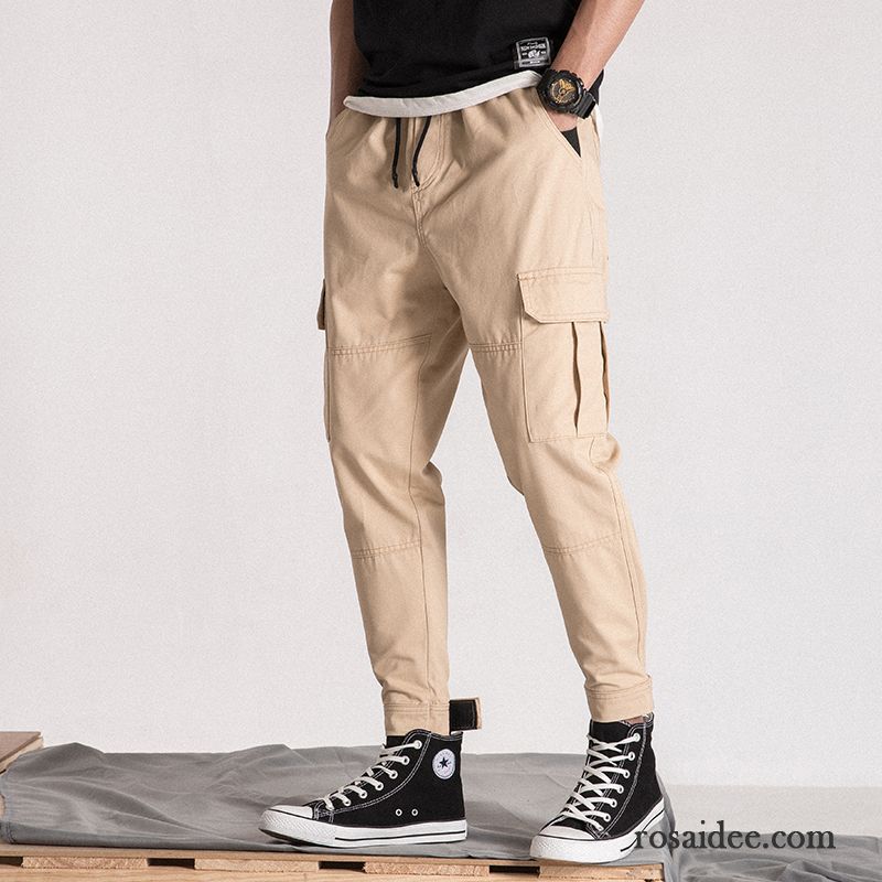 Cargohose Herren Lose Feder Freizeit Trend Werkzeugbau Khaki