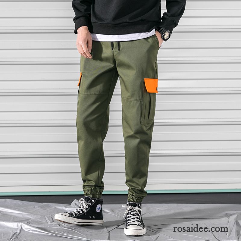 Cargohose Herren Lose Neu Werkzeugbau Feder Trend Gerade Army Grün