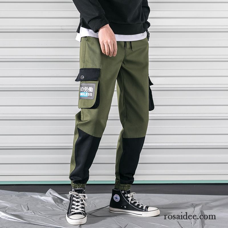 Cargohose Herren Lose Neu Werkzeugbau Feder Trend Gerade Army Grün