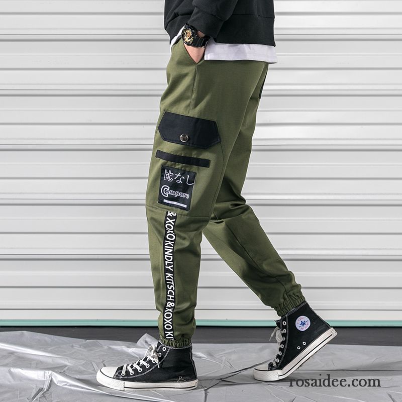 Cargohose Herren Lose Neu Werkzeugbau Feder Trend Gerade Army Grün