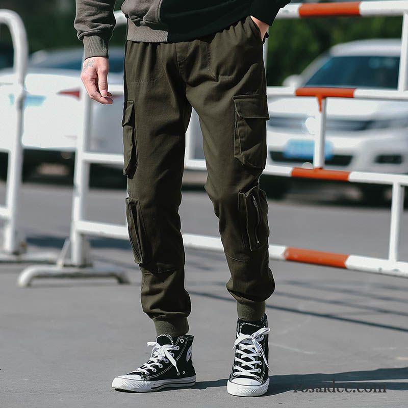 Cargohose Herren Schmales Bein Feder Trend Lose Sommer Freizeit Khaki