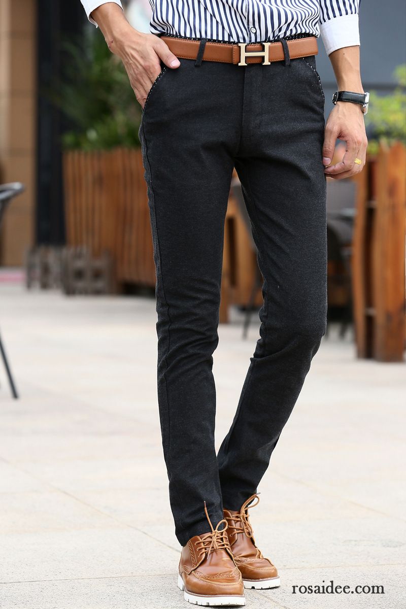 Cargohose Herren Skinny Gerade Schlank Freizeit Herren Sommer Elastisch Lange Dünn Hose Schmales Bein Billig