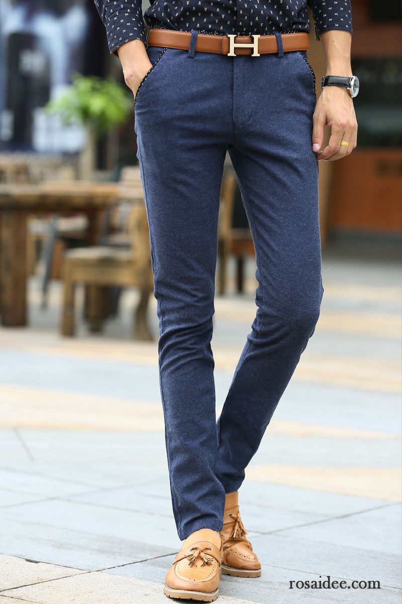 Cargohose Herren Skinny Gerade Schlank Freizeit Herren Sommer Elastisch Lange Dünn Hose Schmales Bein Billig