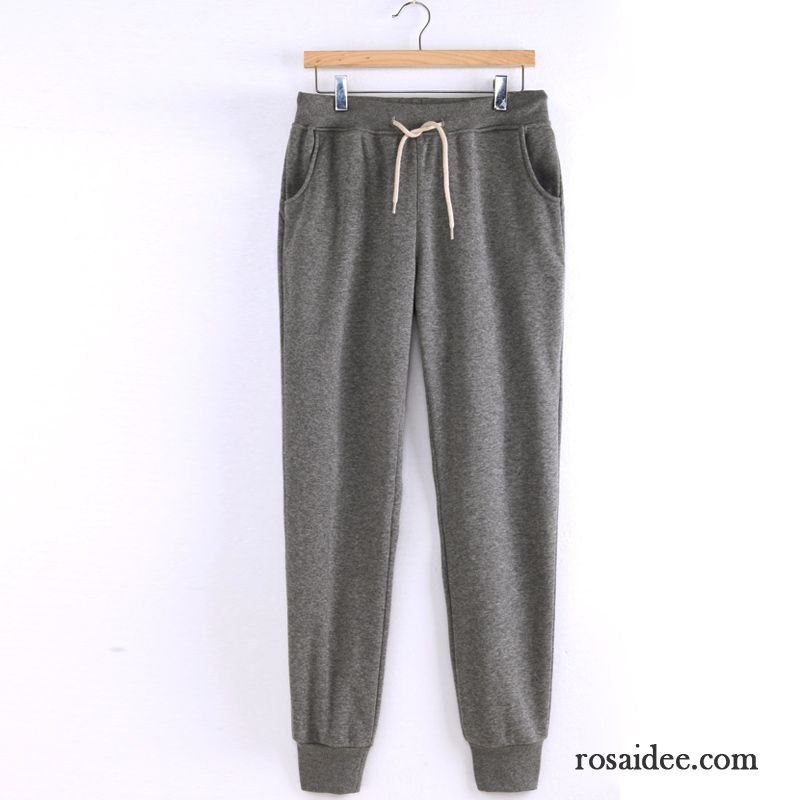 Chino Hose Damen Beige Trend Damen Plus Samt Herbst Freizeit Schüler Schmales Bein Winter Dick Dünn Verdickung Lose Hose Sport Günstig