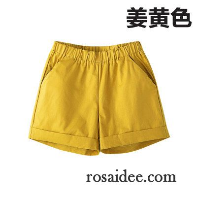 Chino Hose Frauen Hot Pants Weites Bein Damen Hohe Taille Freizeit Sommer Fett Weiß Lose Große Größe Süßigkeitfarben Kurze Hose Dünn Günstig