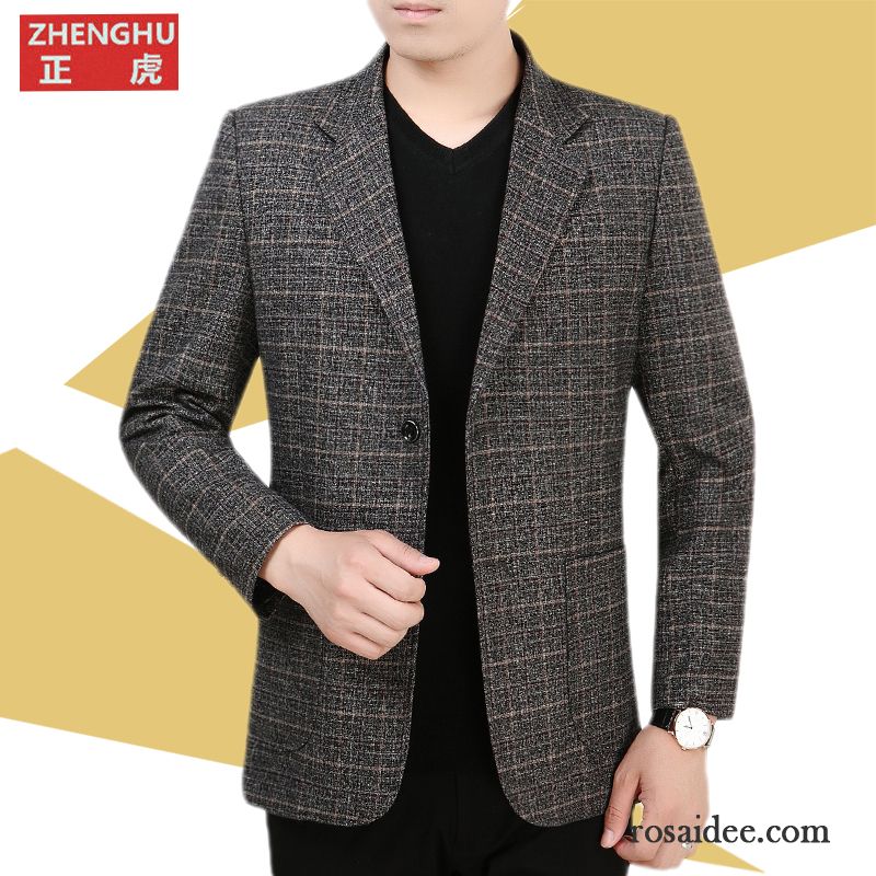 Coole Herren Anzüge Herren Jacke Anzüg Schlank Feder Neu Anzugjacke Herbst Revers Blazer Freizeit Günstig