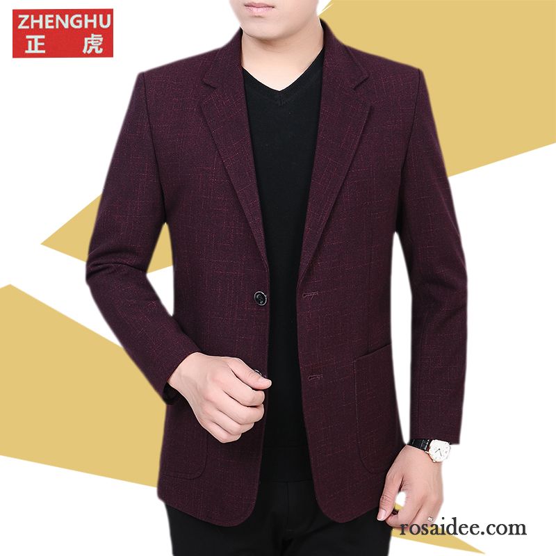 Coole Herren Anzüge Herren Jacke Anzüg Schlank Feder Neu Anzugjacke Herbst Revers Blazer Freizeit Günstig