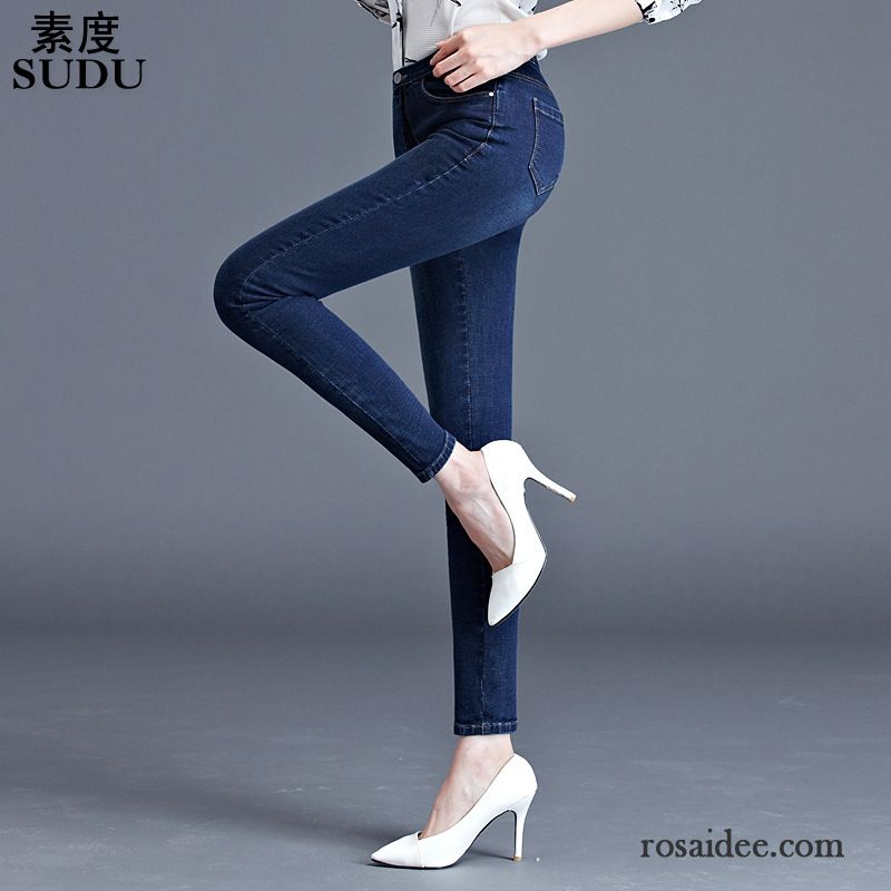 Coole Jeans Für Frauen Schmales Bein Hose Elastisch Neu Middle Waisted Große Größe Jeans Damen Allgleiches Bleistift Hose Billig